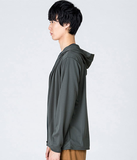 モデル身長184cm　ダークグレー　Ｌサイズ　側面