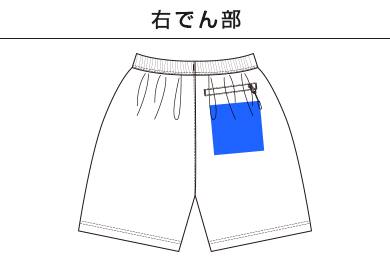 ナイロン イージー ショーツ（1880-01）C：右でん部