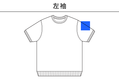 8.2オンス ショートスリーブ スウェット（裏パイル）（5198-01）B：左袖