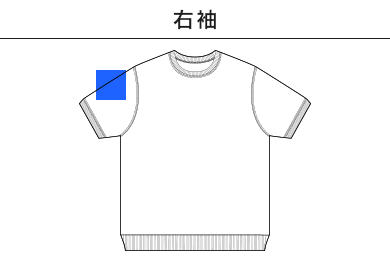 8.2オンス ショートスリーブ スウェット（裏パイル）（5198-01）C：右袖