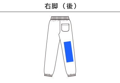 10.0オンス スウェット パンツ（裏パイル）（裾シャーリング）（5217-01）E：右脚（後）