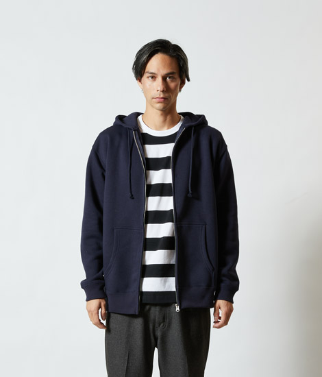 10.0オンス　T/Cスウェットフルジップパーカ（裏起毛）