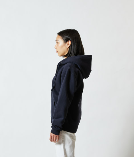 モデル身長160cm　ネイビー/XLサイズ　側面