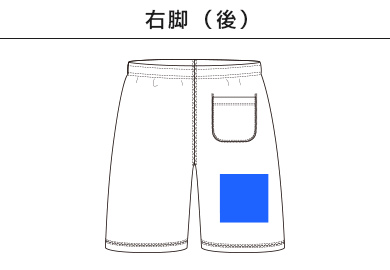 8.5オンス ダンボールニットハーフパンツ（ポリジン加工）（MP6411）C：右脚（後）