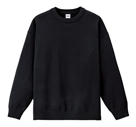 ウォッシャブルロングスリーブニット(MS1180)ブラック