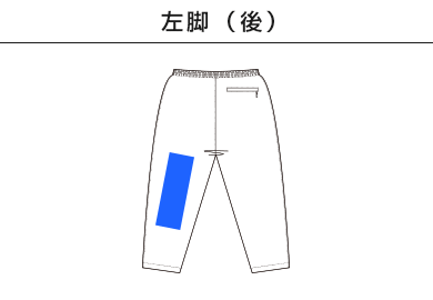 バーサタイル ナイロンパンツ（NLV-512）J：左脚（後）