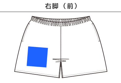 バーサタイルナイロンショーツ（NSV-505）B：右脚（前）