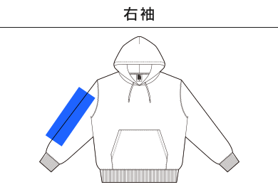 ピグメントP/Оパーカー（PGP-150）C：右袖