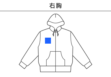 スタンダードジップパーカ（RSZ-143）B：右胸