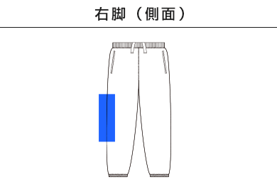 レギュラーウェイトスウェットパンツ（SA7200）F：右脚（側面）