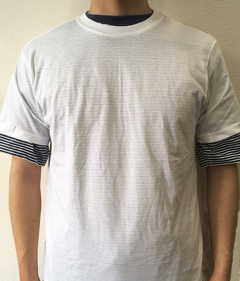 4.0オンスライトウェイトＴシャツ（00083-BBT）｜白Tシャツ透け感
