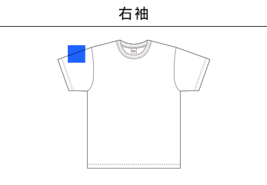 5.9オンス オープンエンドＴシャツ（00087-OET）C：右袖