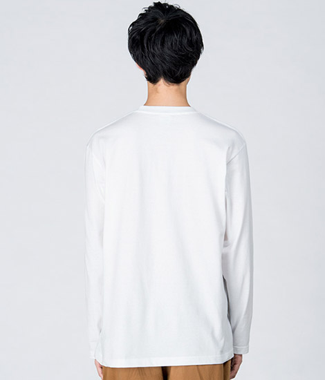 モデル身長184cm　ホワイト/Lサイズ　背面