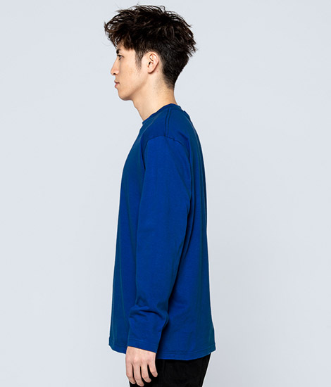 モデル身長180cm　ロイヤルブルー/Lサイズ　側面
