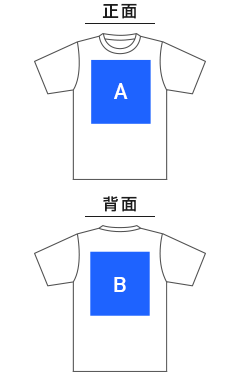 5.6オンス ヘビーウェイトベビーTシャツ（00103-CBT）プリント可能範囲