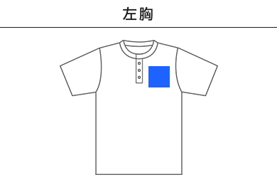 【在庫限り】5.6オンス ヘビーウェイトヘンリーネックＴシャツ（00104-CHN）A：前面　左