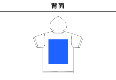 【在庫限り】5.6オンス ヘビーウェイトフーディＴシャツ（00105-CHD）D：背面