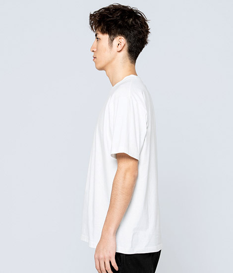 モデル身長184cm　ホワイト/Lサイズ　側面