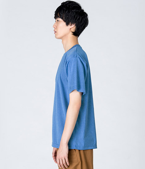モデル身長184cm　ミックスブルー/Lサイズ　側面