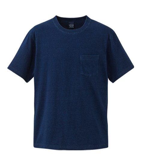 5.3オンス インディゴTシャツ（ポケット付）