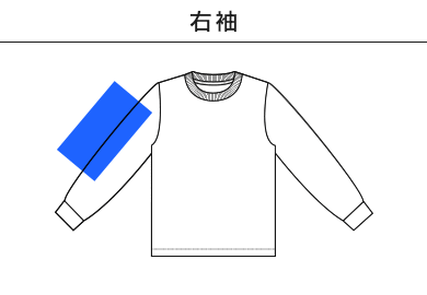 7.1オンス オープンエンド ラギッドロングスリーブ Tシャツ（2.1インチリブ）（4288-01）C：右袖