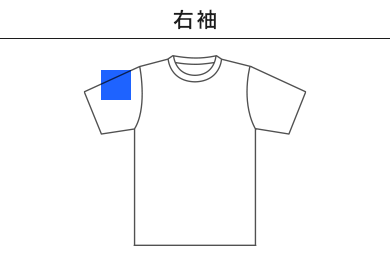 9.1オンス マグナムウェイト ビッグシルエット Tシャツ（4411-01）C：右袖