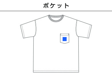 9.1オンス マグナムウェイト ビッグシルエット Tシャツ（ポケット付）（4412-01）B：ポケット
