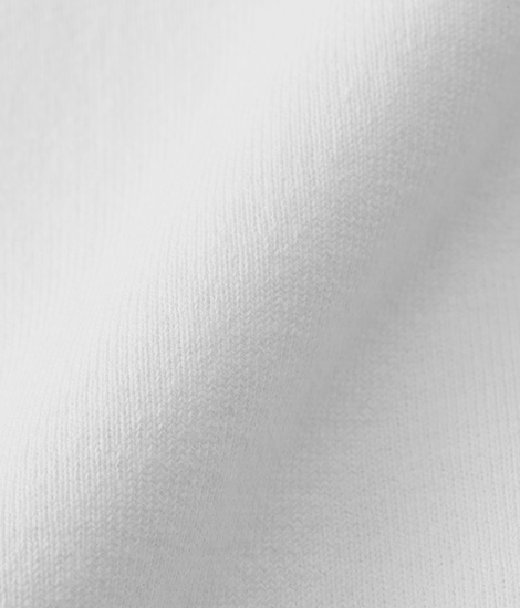 オープンエンド糸を使用した厚手の天竺生地