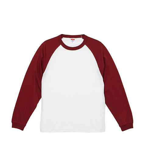 5.6オンス ラグラン ロングスリーブ Tシャツ（1.6インチリブ）