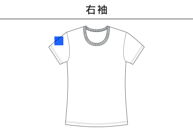 6.2オンス CVC フライス Tシャツ（5494-04）C：右袖