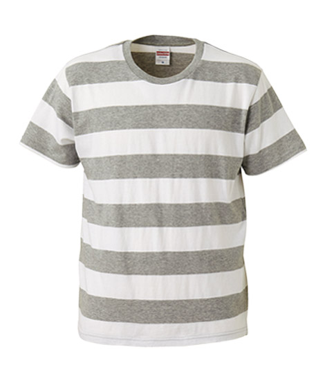 5.0オンスボールドボーダーショートスリーブTシャツ
