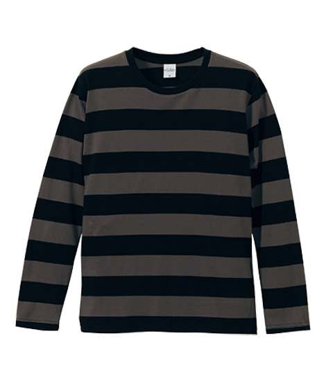 5.0オンスボールドボーダーロングスリーブTシャツ