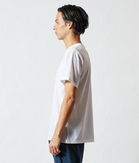 モデル身長182cm　ホワイト/Lサイズ　側面