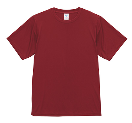 4.4オンス ドライスムース リサイクルポリエステル Tシャツ(5700-01)バーガンディ