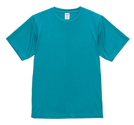 4.4オンス ドライスムース リサイクルポリエステル Tシャツ(5700-01)ターコイズブルー