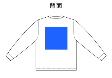 4.4オンス ドライスムース リサイクルポリエステル ロングスリーブ Tシャツ（5709-01）D：背面