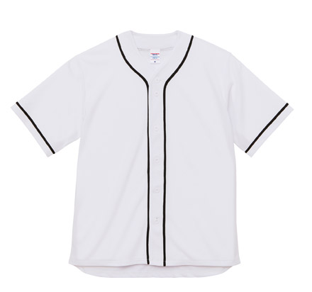 4.1オンス ドライアスレチック ベースボールシャツ（5982-01） ホワイト／ブラック（1002）