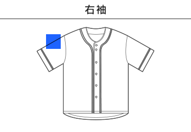 4.1オンス ドライアスレチック ベースボールシャツ（5982-01）D：右袖