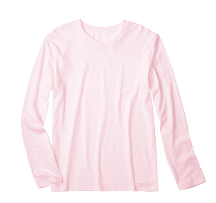 4.6oz Fine Fit Long Sleeve T-shirts（DM504） シャーベットピンク（411）