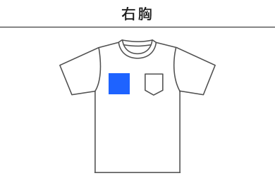ポケット付7.1オンスTシャツ（MS1145）C：右胸