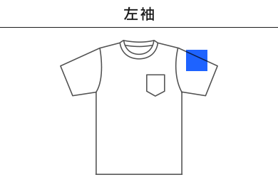 ポケット付7.1オンスTシャツ（MS1145）D：左袖