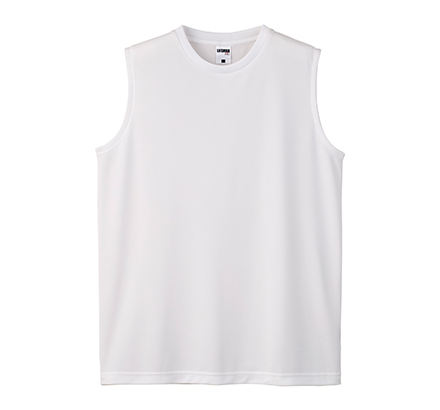 ノースリーブTシャツ（ポリジン加工）（MS1165） ホワイト（15）