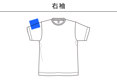 6.5オンスピグメントダイＴシャツ（MS1170）C：右袖