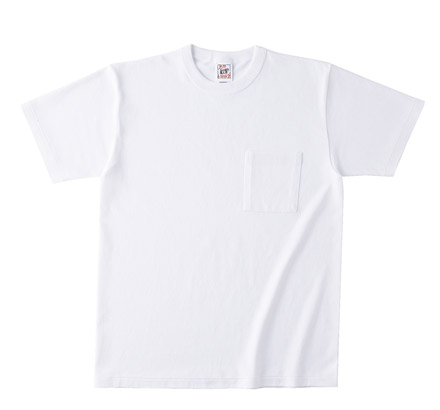 オープンエンド マックスウェイトバインダーネック ポケットTシャツ（OE1119） ホワイト（OE1119-01）