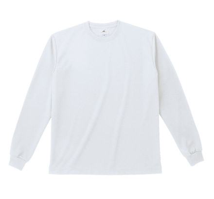 ファイバードライ ロングスリーブTシャツ（POL-205） ホワイト（POL-205-01）
