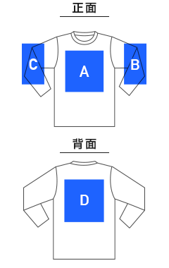 【在庫限り】トライブレンド3／4スリーブTシャツ（TBL-118）プリント可能範囲