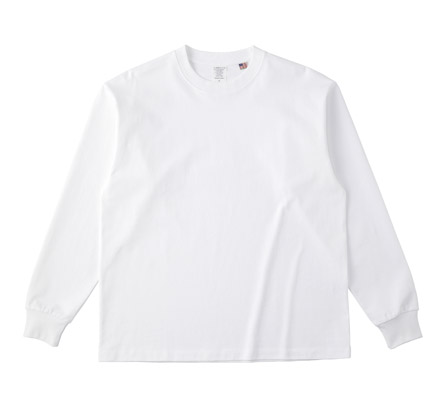 USAコットンロングスリーブTシャツ（UCL-951） ホワイト（UCL-951-01）
