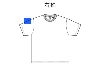 USAコットンTシャツ（UCS-950）C：右袖