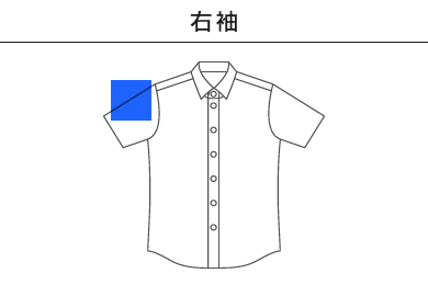 シルキー オープンカラー シャツ（1785-01）D：右袖