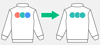 プリントカラーを少なくする
